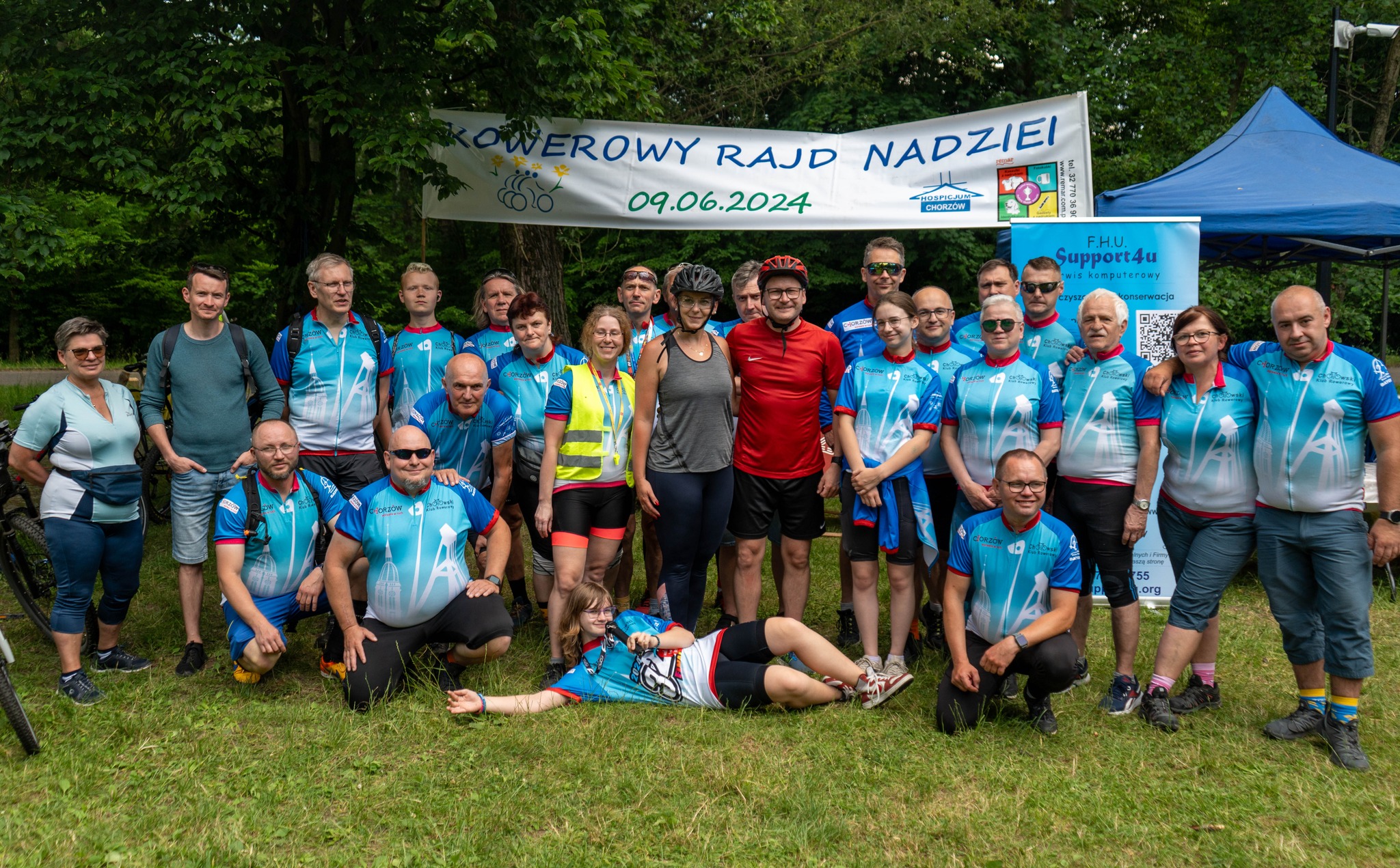 Uczestnicy Rowerowego Rajdu Nadziei 2024